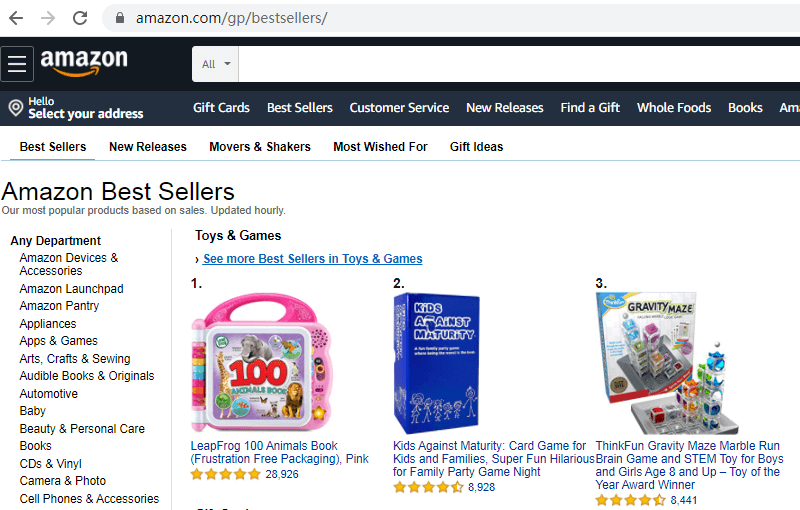 amazon best sellers how to find products to dropship