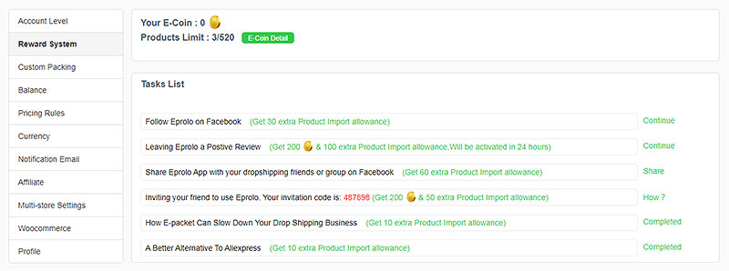 EPROLO pricing EPROLO vs CJ dropshipping