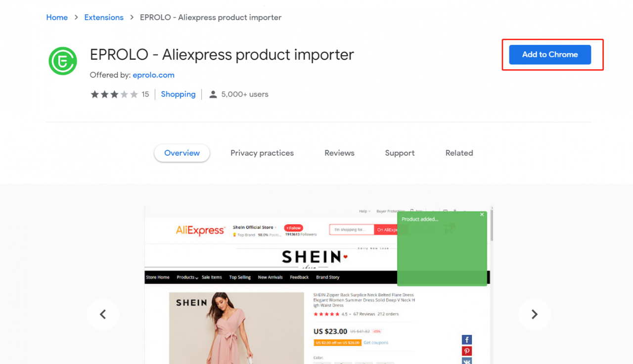 How to import products to your store with one click? EPROLO