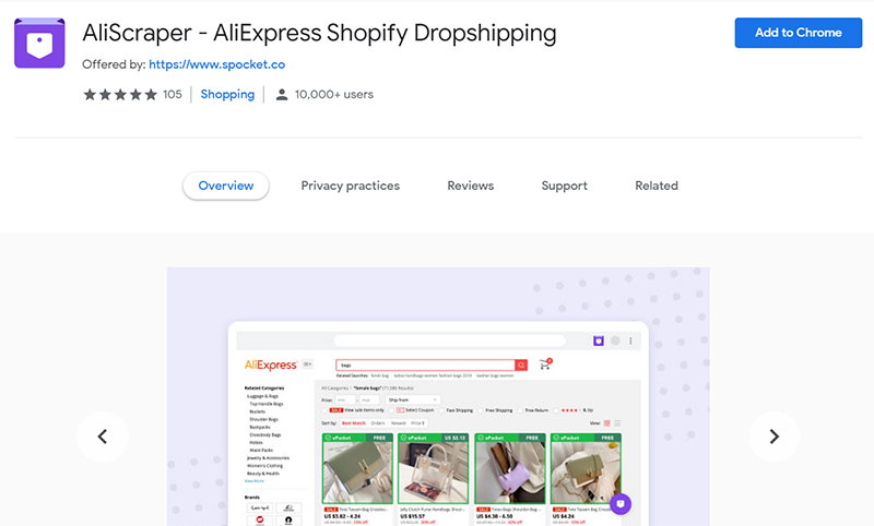 aliscraper spocket dropshipping