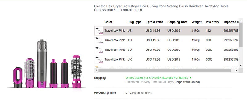 Multi-In-One Hairdryer Brush dropshipping hair