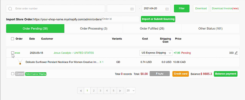 EPROLO order processing EPROLO dropshipping