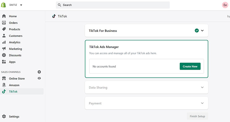 setting dropshipping on tiktok