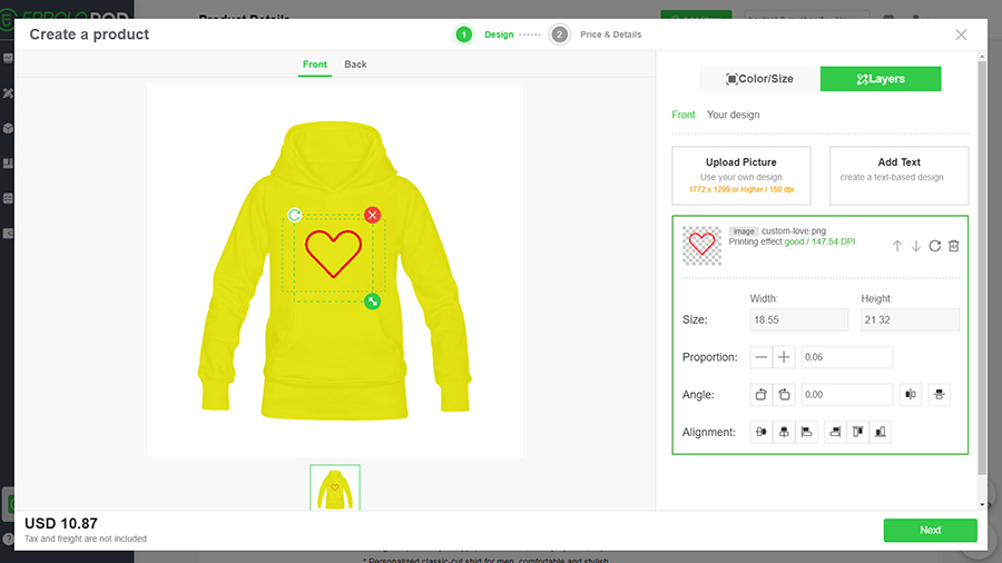 Layers print on demand dropshipping