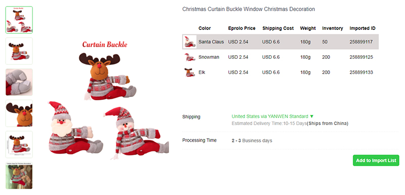 1.4 Christmas Window Curtain Buckle dropship christmas ornaments
