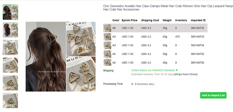 10.3 Metal Hair Clip for Women and Girls best dropshipping products for christmas