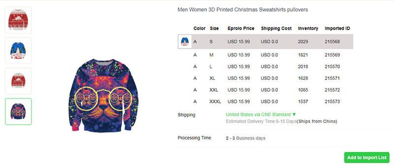 2.3 3D Printed Christmas Pullovers dropship christmas products
