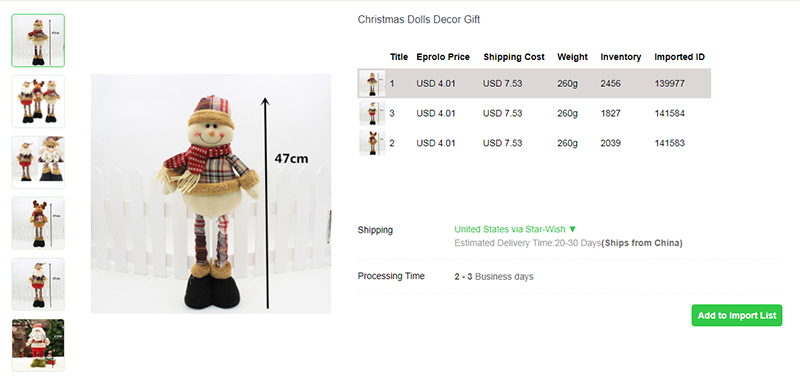 3.2 Snowman Dolls best items to dropship for christmas