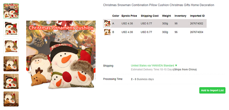 3.3 Snowman Pillow & Cushion best items to dropship for christmas