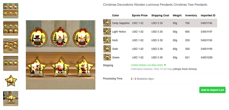 4.3 Wooden Luminous Pendants with Snowman christmas decorations dropship