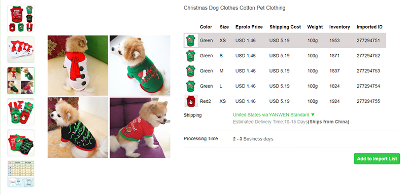 5.4 Cotton Christmas-themed Dog Clothes dropship christmas products