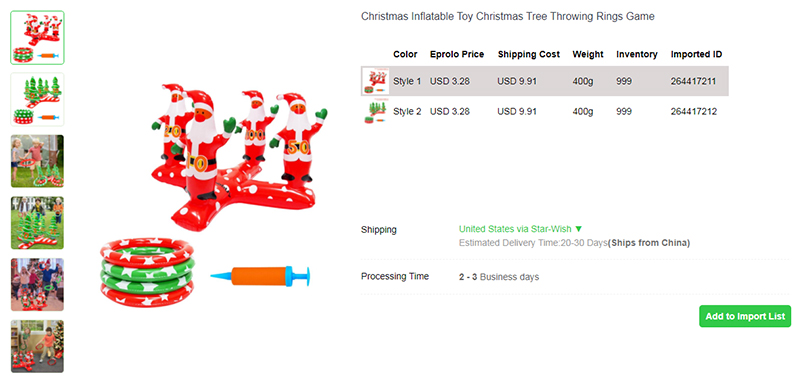 6.2 Santa Claus Inflatable Toy dropshipping christmas products