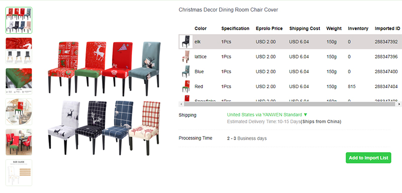 8.3 Dining Room Chair Cover dropship christmas products