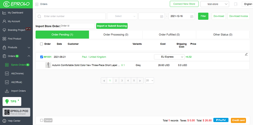 fulfill order how to dropship on ebay