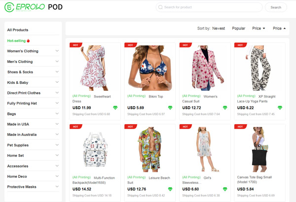 eprolo pod products dropship printing australia