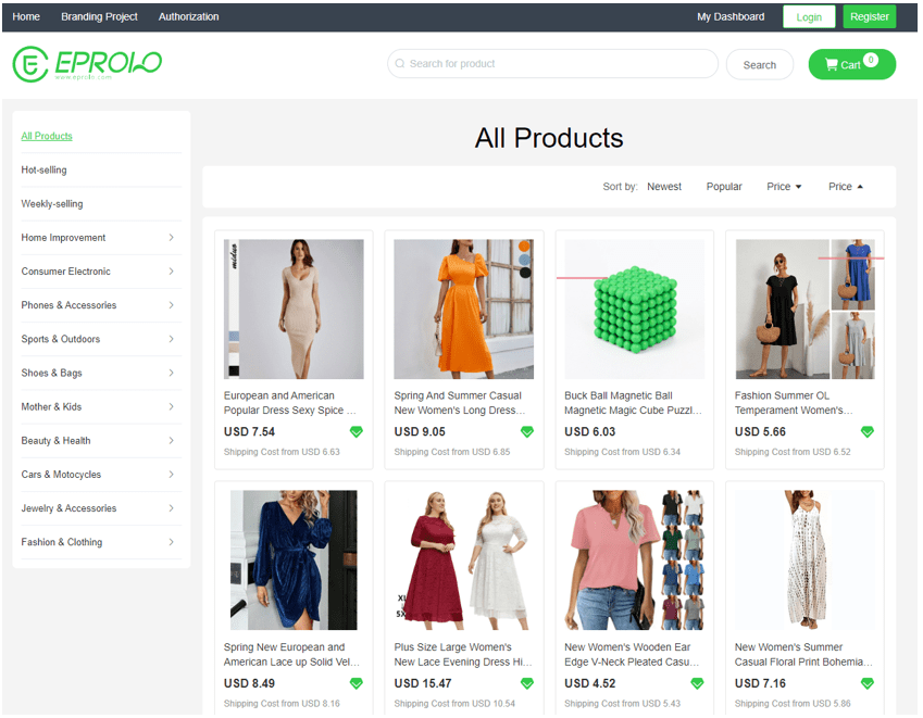 EPROLO offers a wider range of product options Local Dropshipping Suppliers in Brazil